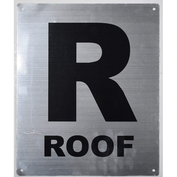 ROOF Sign (Silver, Rust Free Aluminium 10X12)-Monte Rosa LINE(ref-2022-4)