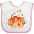 thumbnail image 3 of Inktastic Cute Hermit Crab on Beach Boys or Girls Baby Bib, 3 of 4