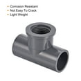 thumbnail image 4 of Unique Bargains Tee Pipe Fitting G1/2 Female Thread 20mm ID Socket PVC-U Adapter Gray 4Pcs, 4 of 5