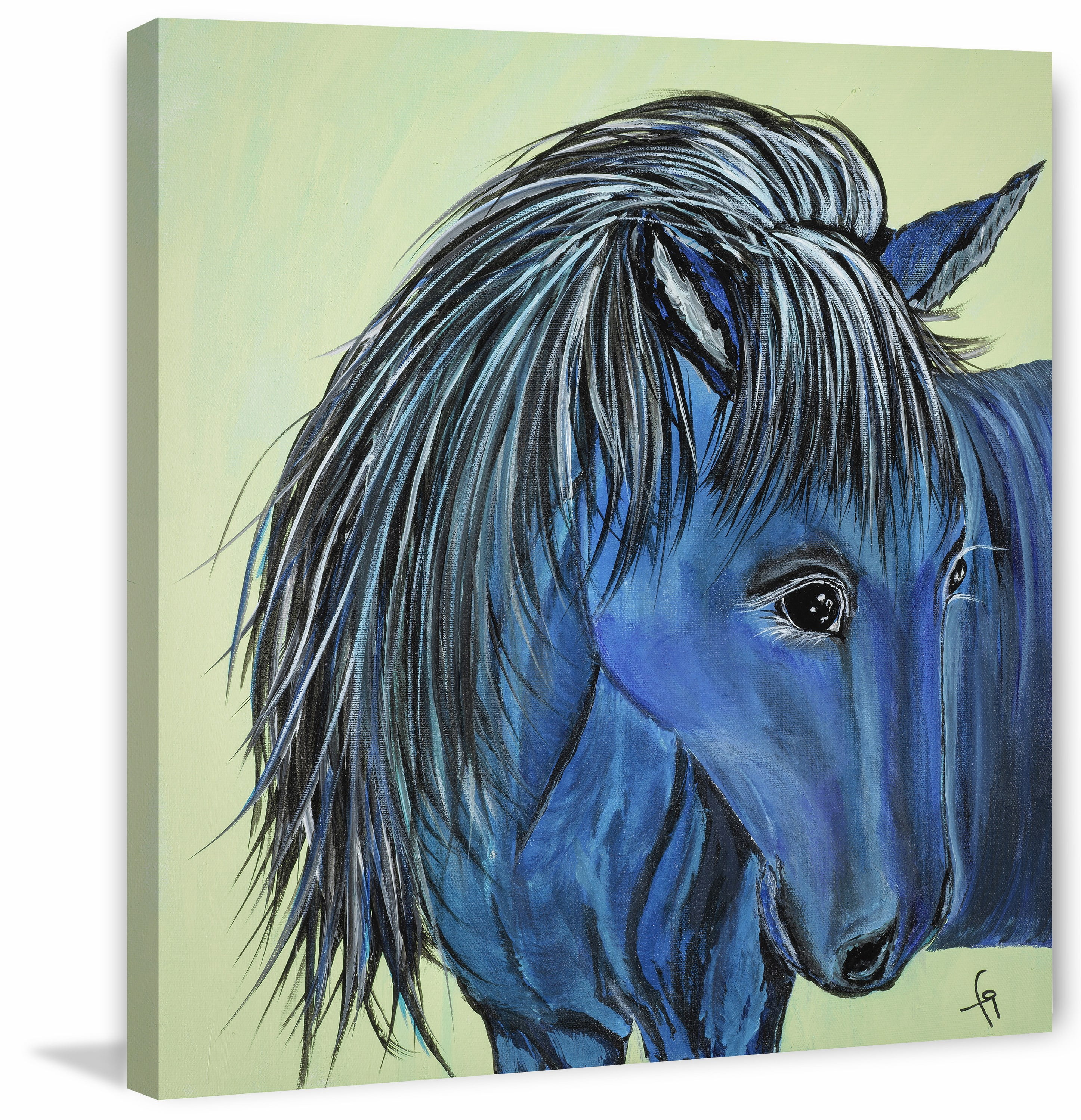 "Cookie Connemara Horse" Painting Print on Wrapped Canvas