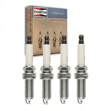 4 pc Champion Copper Plus Spark Plugs compatible with Nissan Frontier 2.5L 3.8L L4 V6 2005-2020