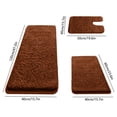 thumbnail image 3 of EGNMCR Bathroom Rugs 47in 3-Piece Memorys Foam Bathroom Rug Set Soft Non Slide Bath Mat Absorbent Bath Rug Perfects For Bathroom Laundry Room Mat Bathroom Mat Bathroom Accessories Polyester Carpet Set, 3 of 9