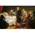 thumbnail image 2 of Stearns, Junius Brutus 14x11 White Modern Wood Framed Museum Art Print Titled - Washington on his Deathbed, 2 of 4