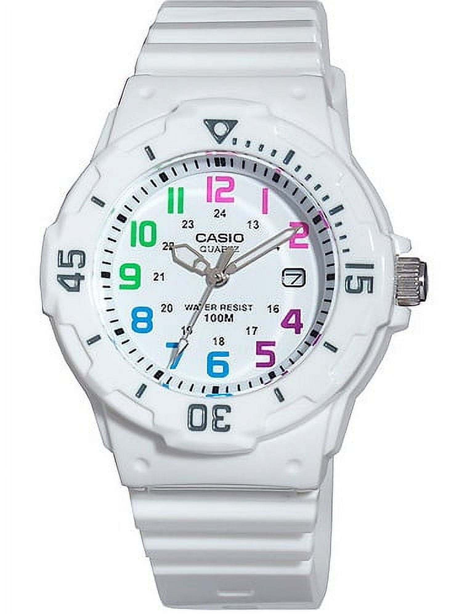 Casio Women's Dive Style Watch, White/Multi-Color LRW200H-7BV