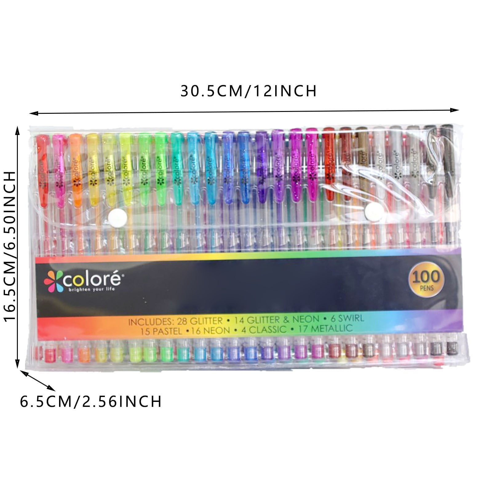 Artist-Grade Gel Pen Set, 100-Color Gel Pens for Adult Coloring, Scrapbooking, Doodling, and Comics, Fine Tip Markers for Detailed Art, Journaling, and Creative Projects (1 Pack)