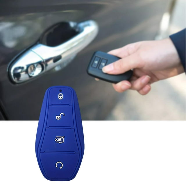 Étui de Clé de Voiture en Silicone / Étui de Télécommande/ pour Atto 3 Bleu Foncé