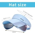thumbnail image 2 of Gorra de visera solar de verano para mujer, gorra de golf ajustable con visera retráctil, protección UV, gorra deportiva para playa o tenis, 2 of 6