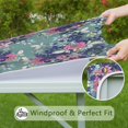 thumbnail image 6 of Elastic Hem Floral Print Square Tablecloth, Polyester Fabric with Elastic Hem for 36x36 Inch Tables, Lightweight and Wrinkle-Resistant, 6 of 6