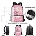 thumbnail image 6 of HUIACONG Pink Cherry Blossom Axolotl School Backpack for Teen Boys Large Capacity Ergonomic Padded Shoulder Straps for Kids Ages 6‑18 Daily Use, 6 of 6