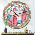 thumbnail image 2 of DesignArt Rose Mode Talons Hauts I Grande Horloge Murale, 2 of 2