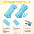thumbnail image 3 of Uxcell 12 Yards Corset Boning Casing, 10mm / 3/8" Nylon Plush Boning for Sewing, Bra Cover Casing Band Tape for Lingerie Wedding Bridal Gown Dress Trousers Pants, Azul Claro, 3 of 6