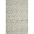 thumbnail image 6 of SAFAVIEH Marbella Alicia Geometric Diamonds Wool Area Rug, Light Blue/Ivory, 5' x 8', 6 of 7