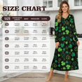 thumbnail image 7 of Xoenoiee Shamrock Heart Print Nightgowns for Women House Dress Button Down Sleepshirt Moo Moos St. Patrick's Day Long Sleeve Nightshirt Housecoat, Size 4XL, 7 of 7