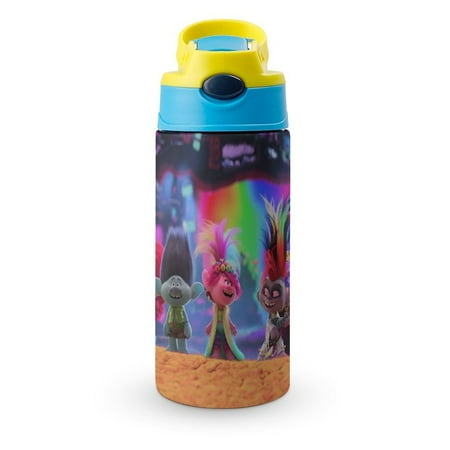 

Sing Trolls World Tour Kid s Insulated Water Bottle With Straw Vacuum Stainless Steel Cup Leak-Proof Toddler Thermoses Children Water Cup