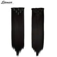 thumbnail image 3 of Spencer 24" Women 16 Clips Long Straight Wig Full Head Clip in Synthetic Hair Extensions 6pcs Hairpiece "27# Light Ash Blonde", 3 of 7