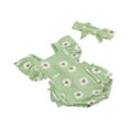 thumbnail image 4 of MesaSe Infant Baby Girls Daisy Romper Ruffle Bodysuit Floral Jumpsuit+Headband Clothes, 4 of 8