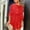 Red, variant on Babysbule Dresses For Women Stylish Solid Crewneck Sequin Long Sleeve Mini Dress Party Formal Dress Skirt