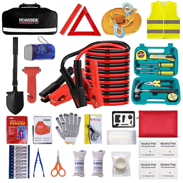 Kit de herramientas para emergencias en carretera Beloskida con cable puente