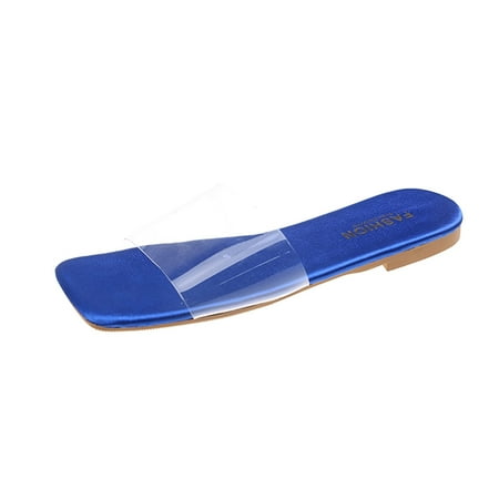 

Indoor Slippers Women Cute Fashion Spring And Summer Thick Heel Women Sandals Midlle Heel Rhinestone Hollow Buckle Casual Style