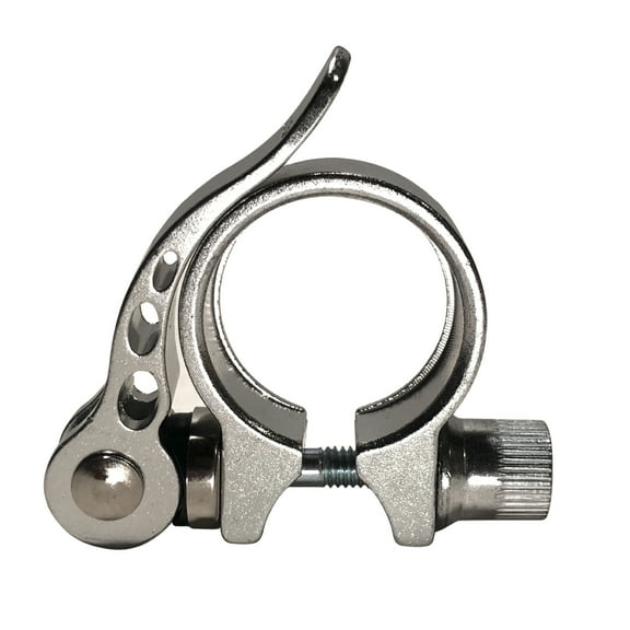 31.8mm Quick Release Bicycle Seat Post Clamp Aluminum Silver Bike Seatpost Clamp