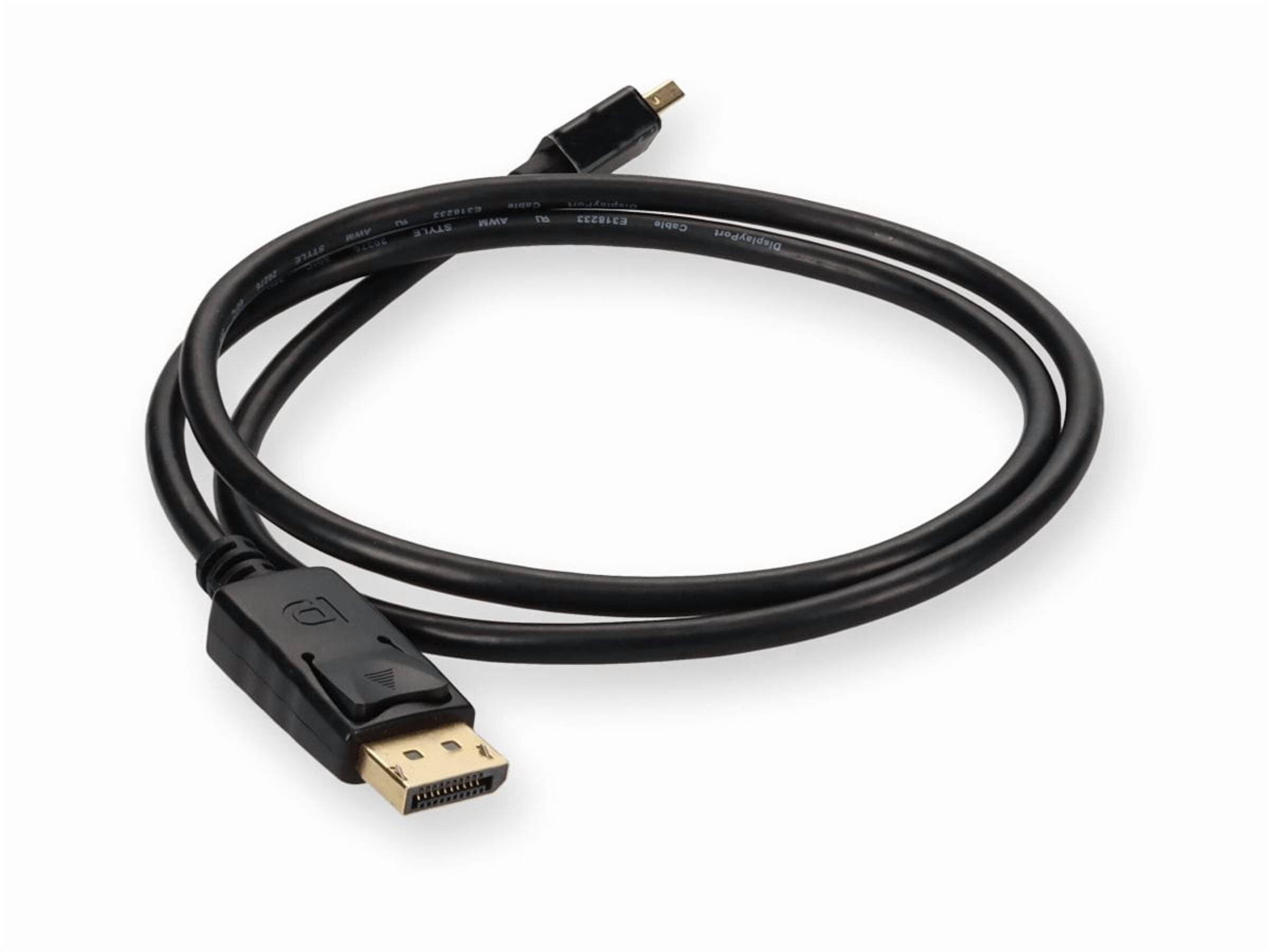 AddOn 3ft Mini-DisplayPort 1.2 Male to DisplayPort 1.2 Male Black Cable For Resolution Up to 3840x2160 [4K UHD] (minidp2dp12mm3)