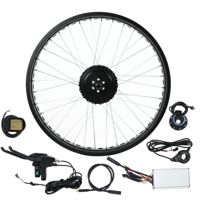Kit de conversión de bicicleta eléctrica con rueda de instrumentos LCD5 de 48V, 750W y 20 pulgadas (para volante de casete de tracción trasera)