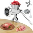thumbnail image 1 of SUTENGDA Manual Meat Grinder with Handle Meat Crank Rustproof Meat Grinder Sausage Maker Table Mount Pork Mincer with 3 Sausage Maker Tube Multifunctional Grinding Machine for Home Kitche, 1 of 8