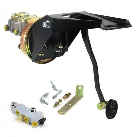 55-59 Chevy Truck Firewall 8 in. Single Brake Pedal Kit Disc & Disc 3 in. Rubber Pad