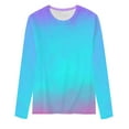 thumbnail image 4 of TAGOLD Womens 3/4 Long Sleeve Summer Tops, Fashion Women's Summer Round-Neck Long Sleeve Print Casual Outing Blouses Tops, 4 of 4