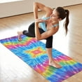 thumbnail image 6 of Colorful Tie Dye Pattern Hot Yoga Mat Towel Non Slip for Hot Yoga - Quick-Drying Yoga Mat Cover with 4 Corner Pockets with Travel Bag - Hot Yoga Towel Non Slip 74"x26", 6 of 6