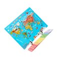 thumbnail image 1 of enqiretly Geography Puzzles Development Educational Fun World Map Building Block Toy, 1 of 9