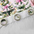 thumbnail image 4 of Feelyou Girly Pink Bow-tie Blackout Curtains Set of 2 (52x84 Each), Winter Jungle Tree Botanical Window Curtains, Christmas Gifts Curtains and Drapes, Window Curtains Home Decor, 4 of 6