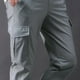 thumbnail image 4 of Pantalones largos para hombre, moda, sólidos, casuales, cintura elástica, bolsillos, pantalones deportivos, pantalones para hombre, 4 of 6