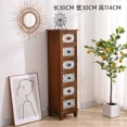 thumbnail image 3 of Mesita de noche con grietas americanas, armario de almacenamiento con cajones de madera maciza barato de 30cm, armario vertical retro con espacio ultraestrecho para dormitorio, 3 of 4