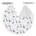 thumbnail image 4 of Kll 30" Christmas Tree Skirt Nautical Lighthouse Sailboat Xmas Tree Skirts Mat For New Year Xmas Holiday Party Indoor Outdoor Home Decoration, 4 of 9
