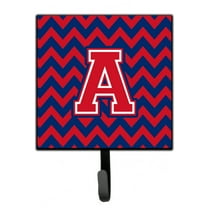 Carolines Treasures CJ1054-SH4-Parent Letter Chevron Yale Blue and Crimson Leash or Key Holder CJ1054  multicolor