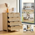 thumbnail image 6 of YOCWO Farmhouse 4 Drawer Rattan Dresser, Natural, 30" Wide, 6 of 8
