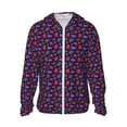 thumbnail image 1 of Fotbe Blackberries Chaqueta con Protección Solar UPF 50+ para Hombre y Mujer, Camisa con Capucha y Bolsillos-Large, 1 of 7