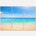 thumbnail image 2 of Impression d'Art sur Toile Photo de Plage Tropicale Bleu Vif - Bord de Mer, 2 of 3
