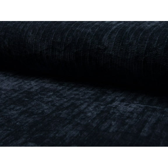 Chenille Cable Dress Fabric Navy Blue - per yard