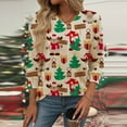 Busydd Ugly Christmas Sweaters for Women Long Sleeve V Neck Fall