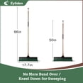 thumbnail image 4 of Eyliden 24" Heavy Duty Push Broom for Outdoors, Industrial, Green Steel Handle, 4 of 7