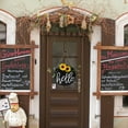 thumbnail image 6 of Sunflower Front Porch, Wooden In Wreaths For Front Door, Welcome Wooden Sign With Sunflower Simulation Green Plant Home Door Hanging, 6 of 8