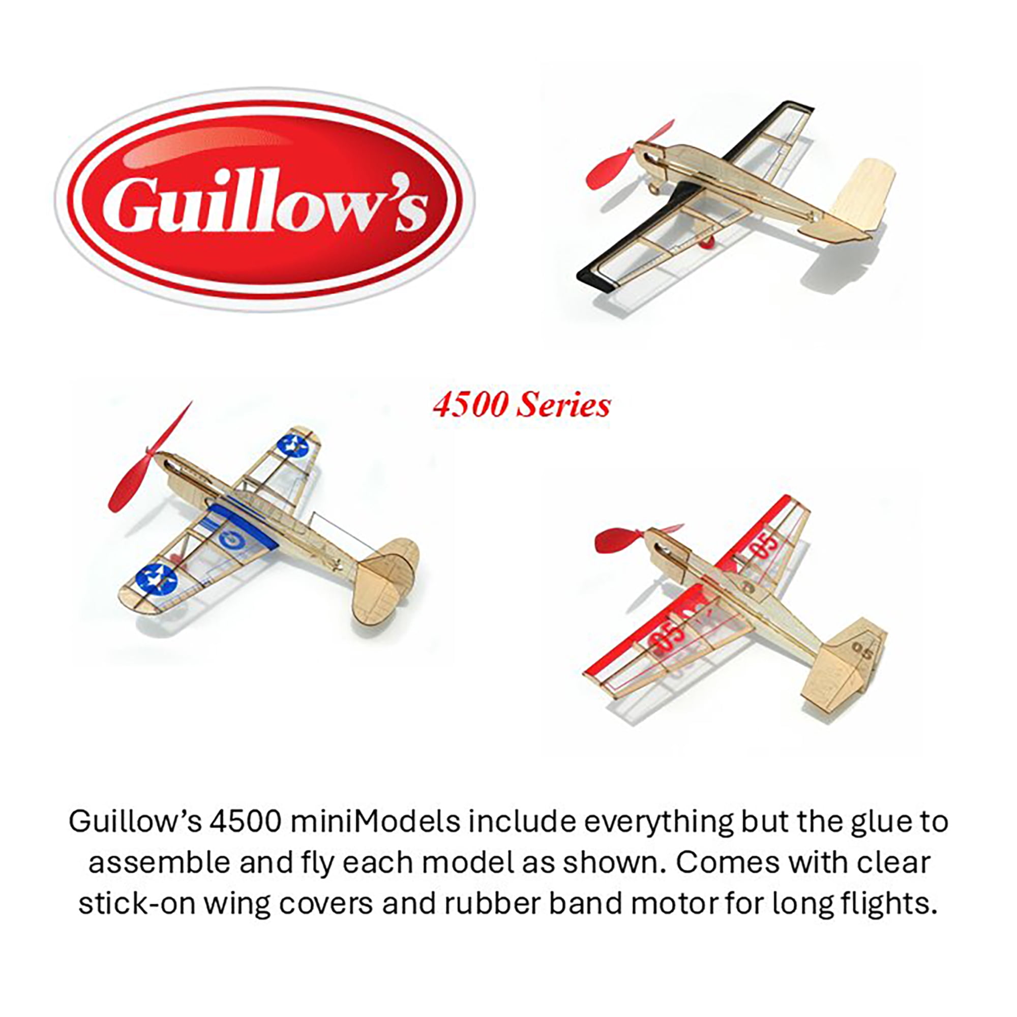 Guillow's: miniModel Kit - Rockstar Jet - Classic Balsa Wood, DIY Airplane Building Project, Laser-Cut Parts, Build & Fly Hobby Collectible, 4504