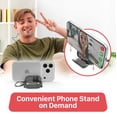 thumbnail image 4 of Vena for AirPods 5/4 Case Cover TPU with Lock & Phone Stand Compatible with Apple AirPods 5th/4th Gen, Supports Wireless Charging, Clear Black, 4 of 8