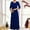 Blue, variant on Christmas Dresses for Women Velour Long Sleeve Dresses Women Black Dress A-line Dress Party Dresses Fall and Winter Dresses for Women