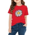 thumbnail image 3 of Plcasen Vintage Daisy Flower Shirts for Kid Toddler Girls Summer T-Shirt Floral Tees Short Sleeve Tops Casual Clothes, 3 of 7