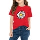 thumbnail image 3 of Blusas y camisas de manga corta con cuello redondo para niños y niñas, camisetas gráficas de manga corta, blusas con estampados bonitos para la temporada escolar., 3 of 8