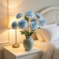 thumbnail image 5 of Dahlias Artificial Flowers, Faux Dahlias Real Touch, No Wilting, Low Upkeep, Dining Table Centerpieces, Wedding, Home Decor, #04_Blue, 5 of 6