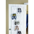 thumbnail image 6 of Mainstays 24 Pocket Clear Over the Door Non Woven Closet Shoe Organizer Shelf - Arctic White, 6 of 11